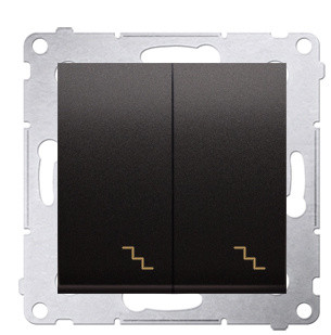 Подвійний прохідний вимикач Kontakt Simon Simon 54 Premium DW6/2.01/46 (бронза)