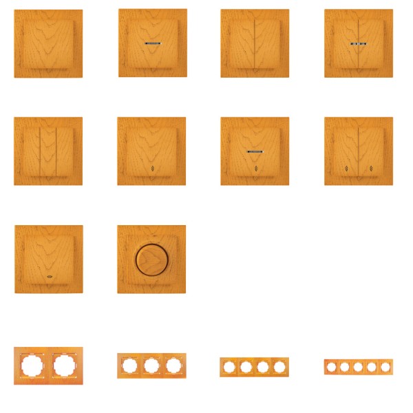 Вимикач Nilson Touran дуб 1кл з підсвіткою ( 24251002 ) - фото №3