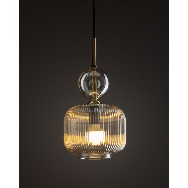 Підвісний світильник, люстра TK Lighting 11038 Sophia E14 1x10W IP20 бурштиновий - фото №1