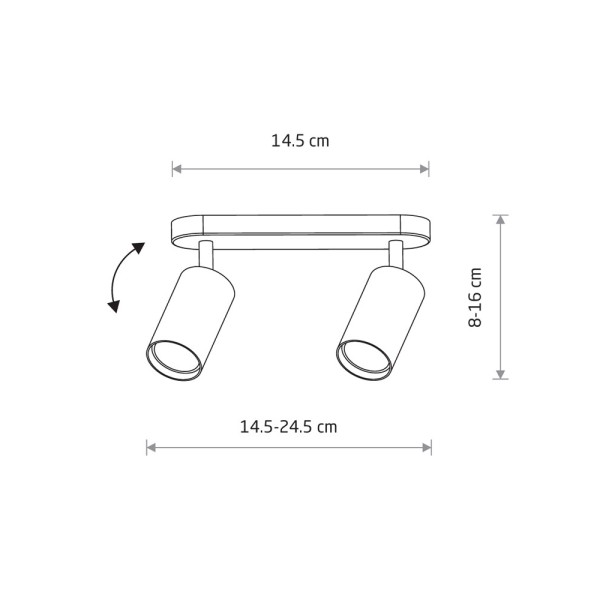Светильник поворотный, спот Nowodvorski 8817 Eye Spot GU10 2x10W IP20 латунный - фото №1