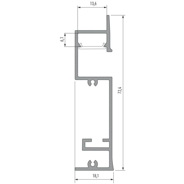 Профіль для світлодіодної стрічки Lumines FLARO білий - фото №1