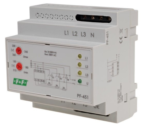 Автоматичний перемикач фаз F&F PF-451 (без пріоритетної фази)
