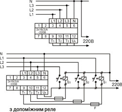 Автоматичний перемикач фаз F&F PF-451 (без пріоритетної фази) - фото №3