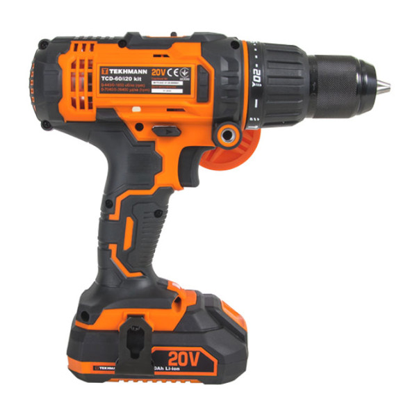 Аккумуляторный шуруповерт Tekhmann (848394) TCD-60/i20 kit - фото №1