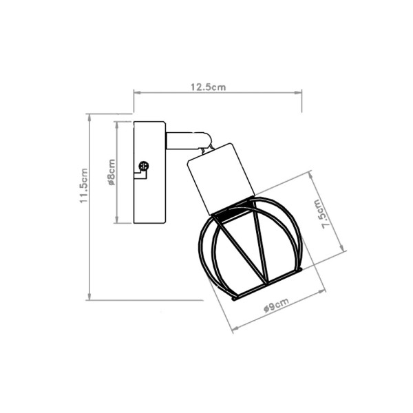 Спот Reality 841501-32 Mahavi E14 1x40W IP20 Bl - фото №3