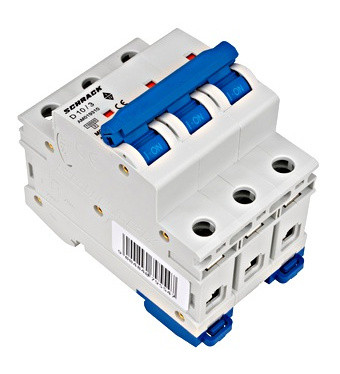 Автоматичний вимикач Schrack AM019310 10кА 10А 3P х-ка D - фото №1