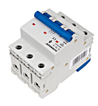 Автоматичний вимикач Schrack AM019310 10кА 10А 3P х-ка D - фото №3