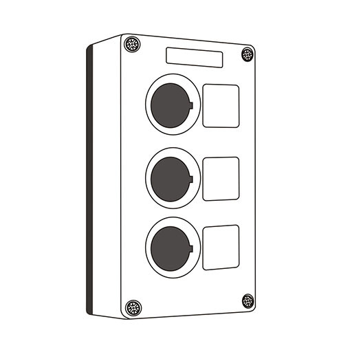 Корпус кнопкового поста Promfactor BOXP2-3 IP54 на 3 місця (BOXP2-3) - фото №1
