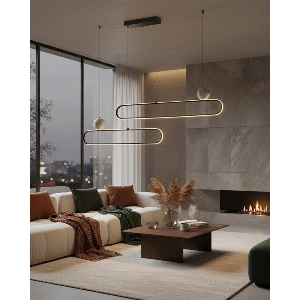 Подвесной светильник, люстра Goldlux 333896 Florentyna LED 1x48W 4000K 6000Lm IP20 черный - фото №1