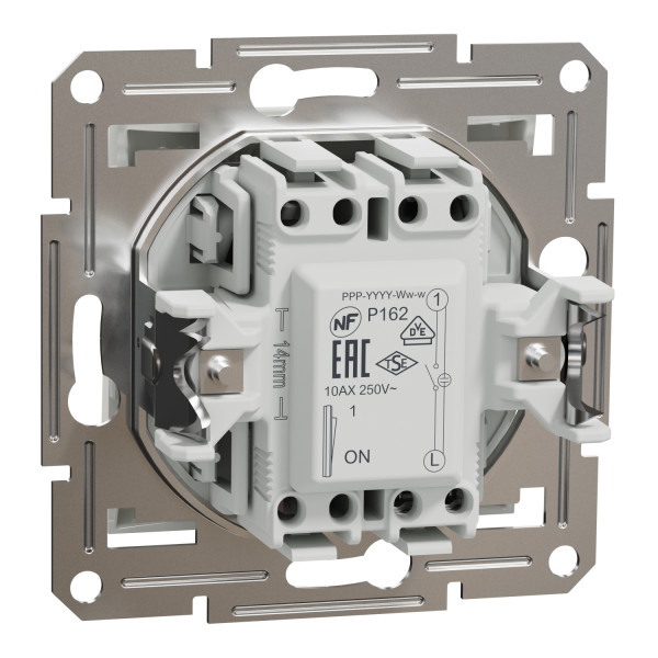 Вимикач однополюсний з підсвіткою Schneider Electric Asfora без рамки білий (EPH1470121) - фото №2