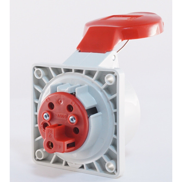 Прямий силовий роз'єм WALTHER WL410 (3P+N+E) 16А 380V IP44 - фото №2