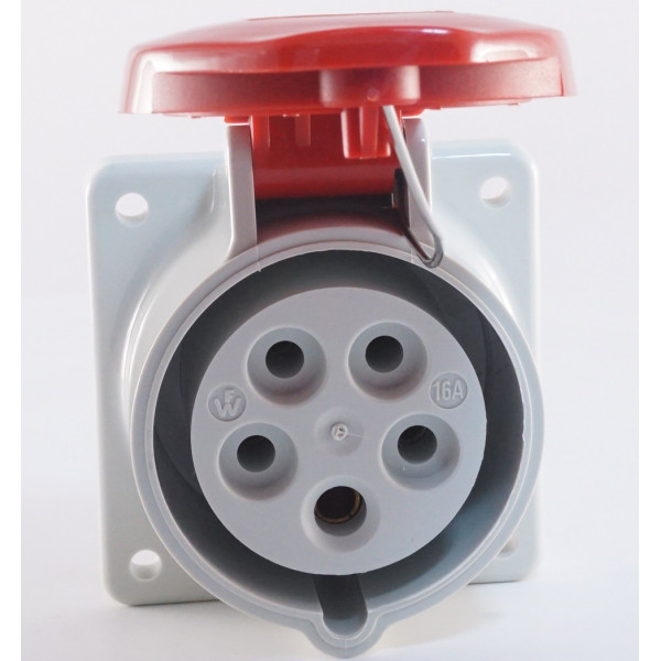 Прямий силовий роз'єм WALTHER WL410 (3P+N+E) 16А 380V IP44 - фото №4