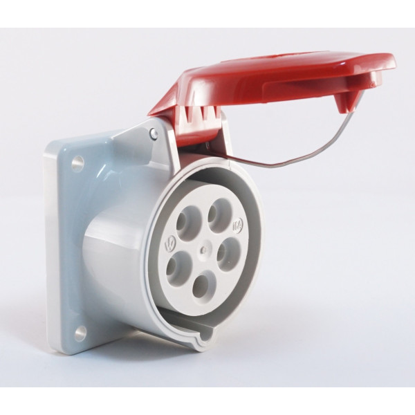 Прямий силовий роз'єм WALTHER WL410 (3P+N+E) 16А 380V IP44 - фото №5