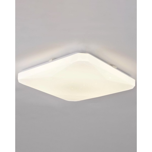 Светильник потолочный с пультом Goldlux 312747 Kastor LED 1x72W 3000K/4000K/6000K 8000Lm IP20 белый - фото №1