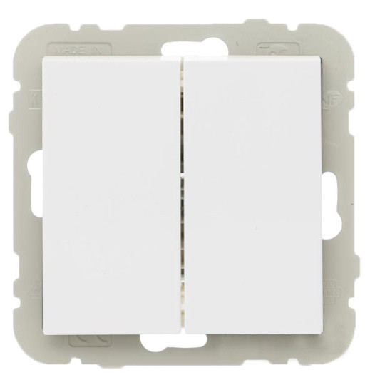 Двоклавішний вимикач Logus 21061 TBR 10АХ 250В білий