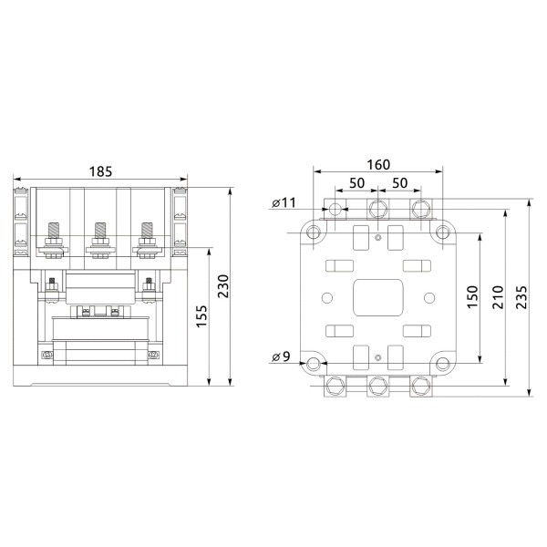 Магнитный пускатель Promfactor FC-7/400А 4NO+2NC AC400В (FC70400400) - фото №1