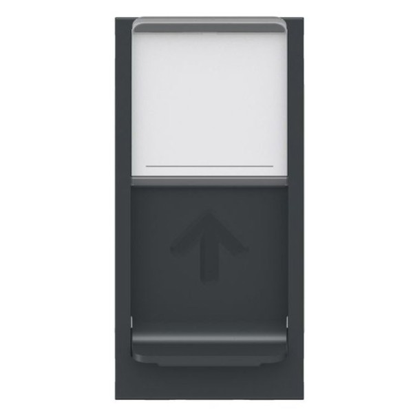 Одинарна комп'ютерна розетка Schneider Electric NU341654 RJ45 cat.6 STP з полем для напису 1М (антрацит) - фото №1