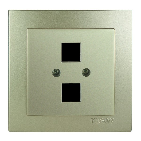 Розетка Nilson Touran золото комп'ютерна 2-на без модуля ( 24151043 )