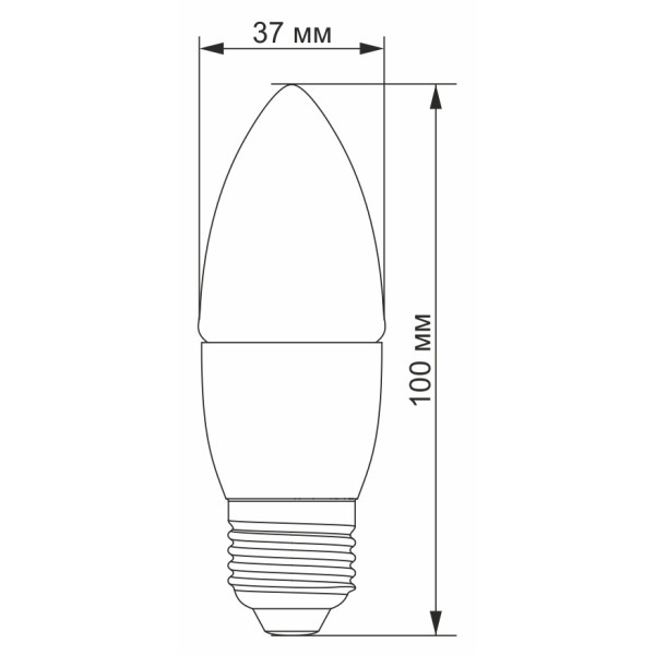 Світлодіодна лампа Videx C37e E27 7Вт 4100K (VL-C37e-07274) - фото №1