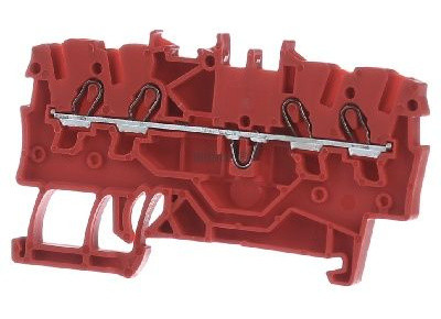 Чотирипровідна прохідна клема Wago 2000-1403 Topjob S (червона) - фото №1