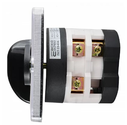 Пакетный переключатель Аско-Укрем ПКП Е9 2.832 A0110010029 (1-0-2 2 полюса) - фото №1