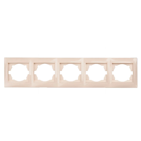 Горизонтальна 5-місна рамка Elcor Emily 9215 (211565) крем