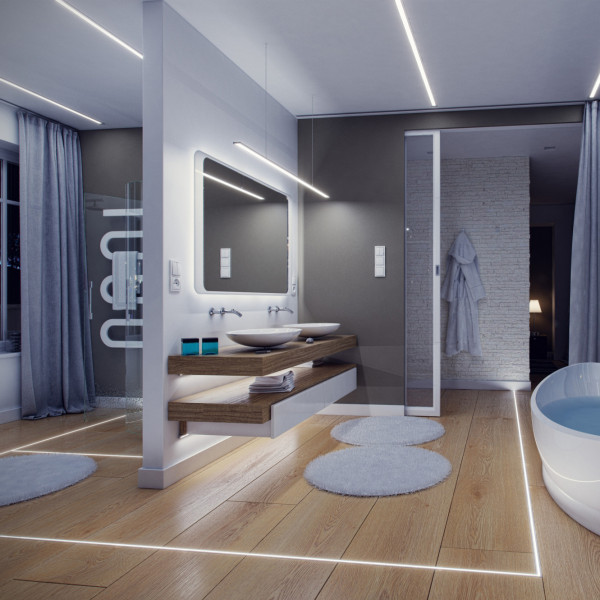 Профіль для світлодіодної стрічки Lumines INSO срібло - фото №2