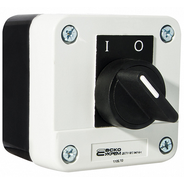 Одномісний пост Аско-Укрем XAL-B132Н29 з перемикачем 0-1 (A0140020012) - фото №4