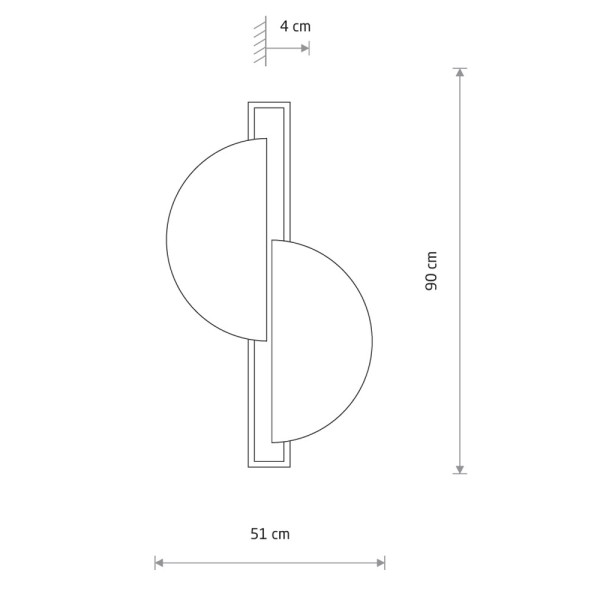 Бра, настінний світильник Nowodvorski 7652 Sunrise LED 1x14W 3000K 340Lm IP20 коричневий - фото №1
