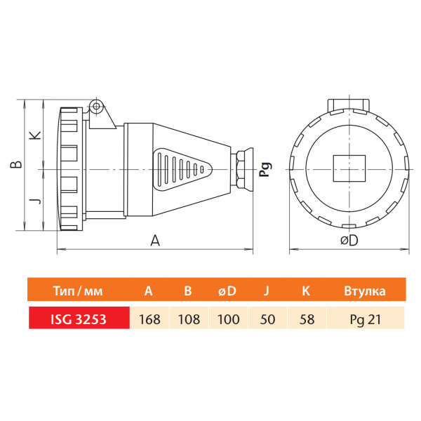 Переносной силовой разъем Sez ISG3253 - фото №6