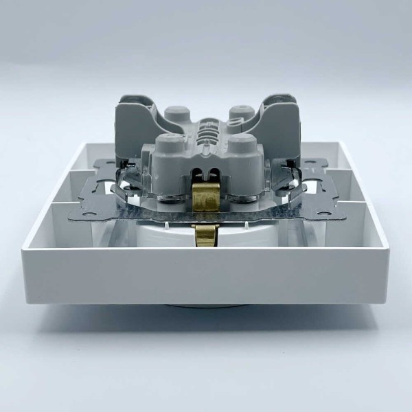 Розетка EL-BI VEGA белый мат 2-я с заземлением ( 510-016200-907 / 230-907 ) - фото №4