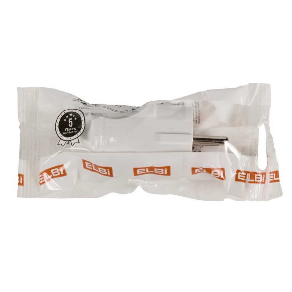 Вилка штепсельная EL-BI с заземлением бело-красная инд. уп. (505-005101-816) - фото №4