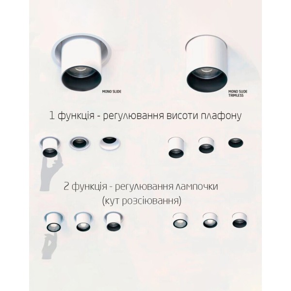 Точечный светильник Nowodvorski 10803 Mono Slide Trimless GU10 1x10W IP20 белый - фото №4