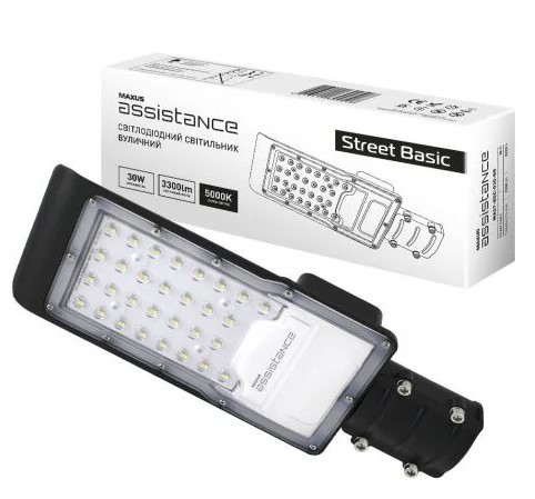 Светодиодный консольный светильник Maxus assistance Street Basic 30Вт 850 GR (MAST-BSC-030-GR) - фото №3