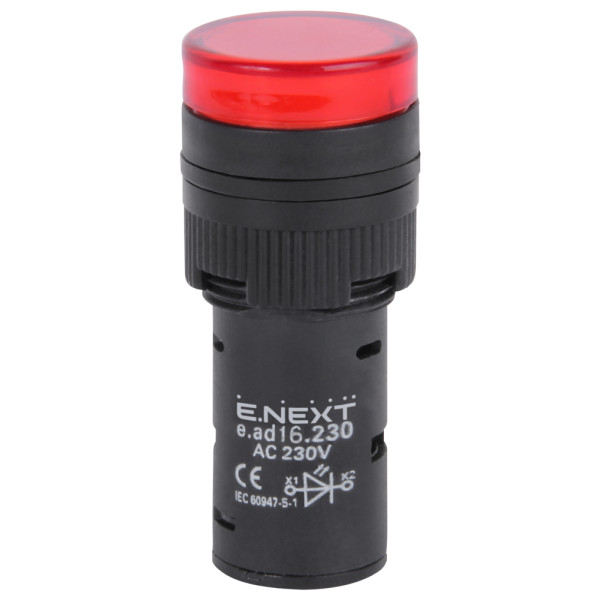 Сигнальная арматура E.Next e.ad16.230.red Ø16мм 230В АС красная (s009014)