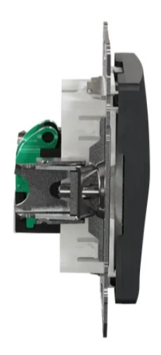 Комп'ютерна розетка Schneider Electric Sedna Design & Elements RJ45 кат. 5е UTP чорна SDD114451 - фото №2