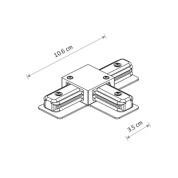 З'єднувач Nowodvorski 9186 Profile T-connector IP20 чорний - фото №1