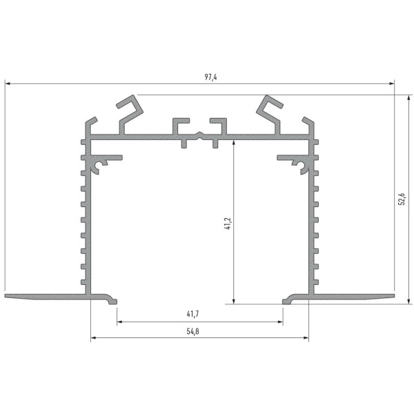 Профіль монтажний для світлодіодної стрічки Lumines Talia M3 білий - фото №1