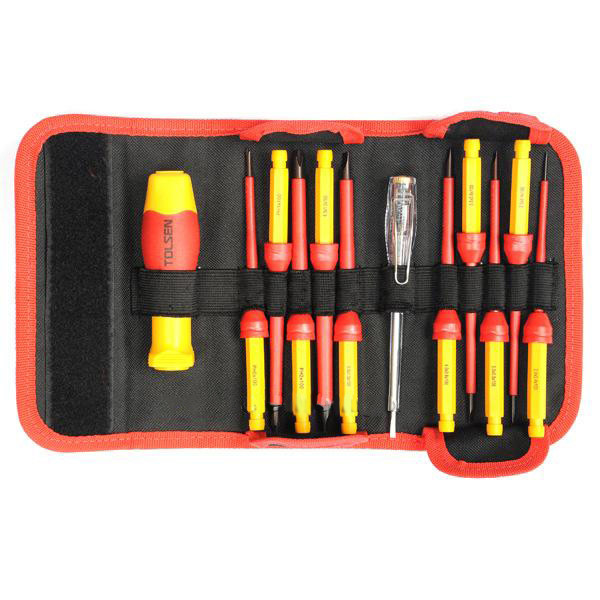 Набір змінних діелектричних викруток Tolsen (V33212) VDE (12шт) Premium - фото №1