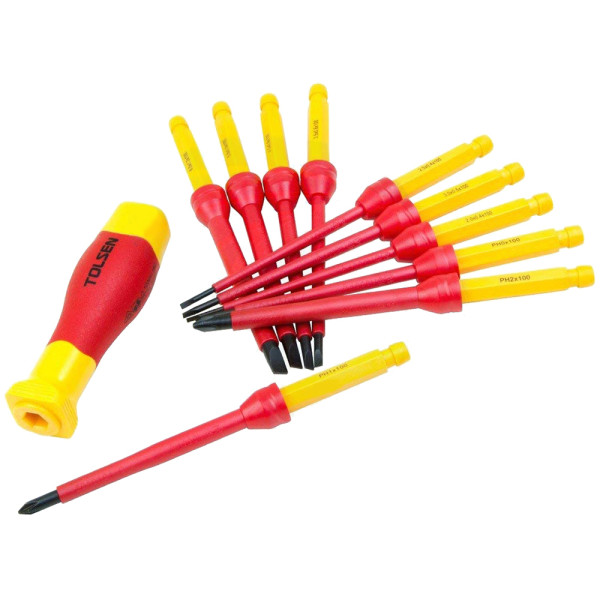 Набір змінних діелектричних викруток Tolsen (V33212) VDE (12шт) Premium - фото №5