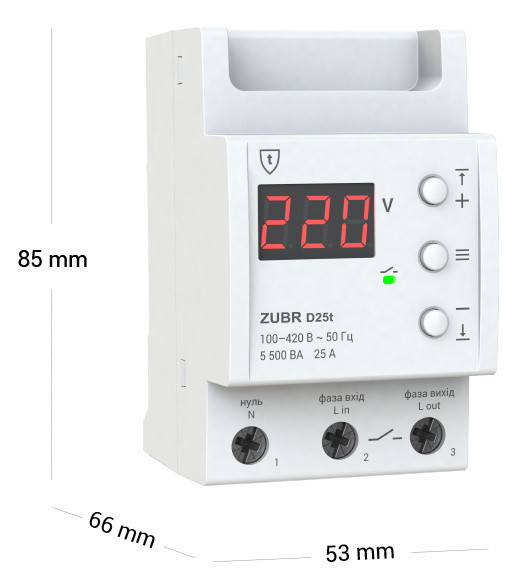 Реле напруги ZUBR D25t - фото №2
