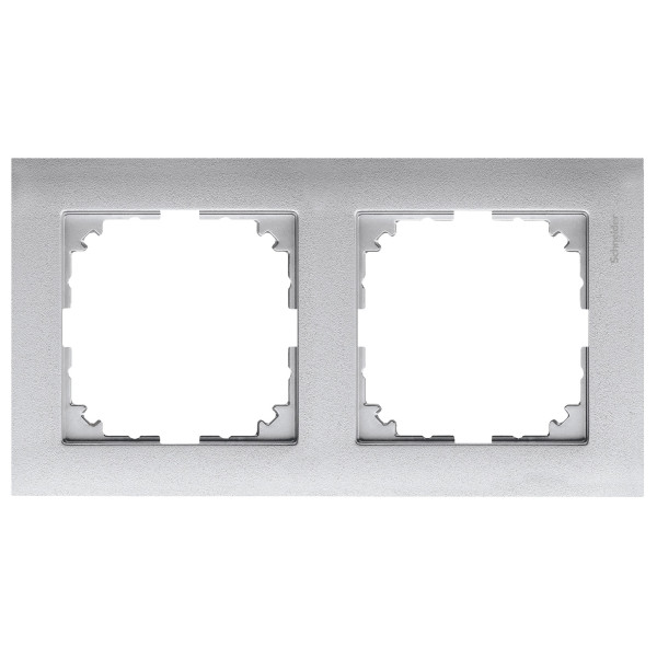 Двомісна рамка Schneider Electric M-PURE MTN4020-3660 алюміній