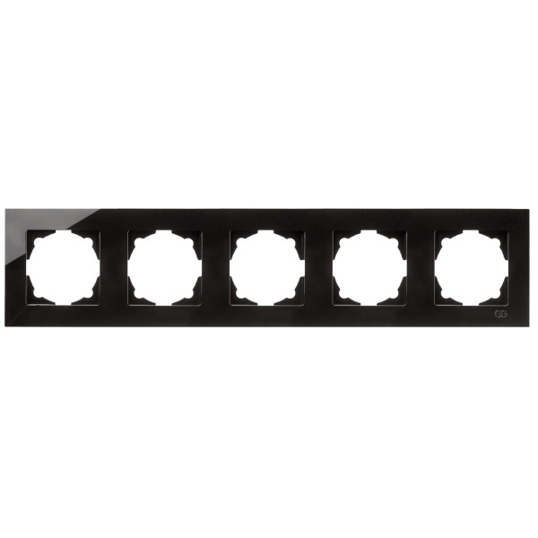 Рамка 5-местная Gunsan Eqona черная