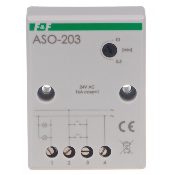 Лестничное реле F&F ASO-203 24В AC 16А