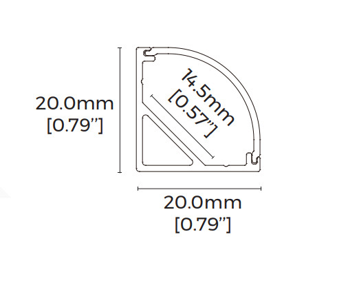 LED-профіль кутовий COLORS 2,5 метра (LG2020C_2,5) - фото №1