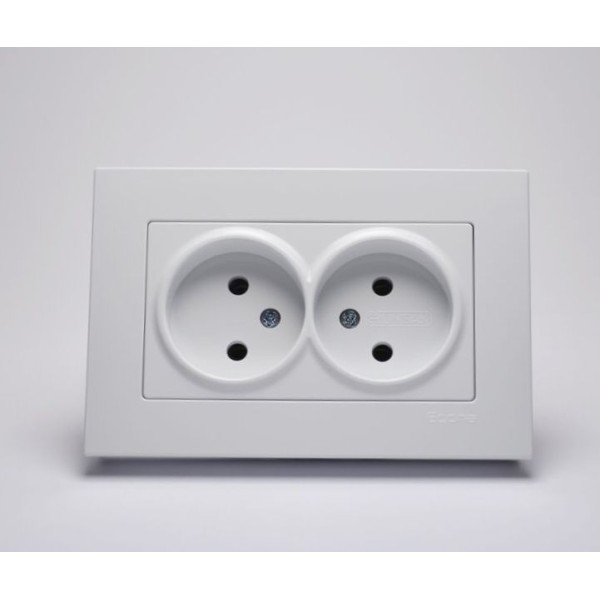 Розетка без з/к подвійна Gunsan Eqona - фото №1