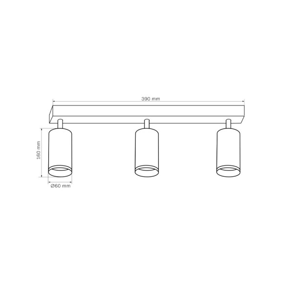 Светильник поворотный, спот Goldlux 327710 London GU10 3x10W IP20 Черный - фото №3