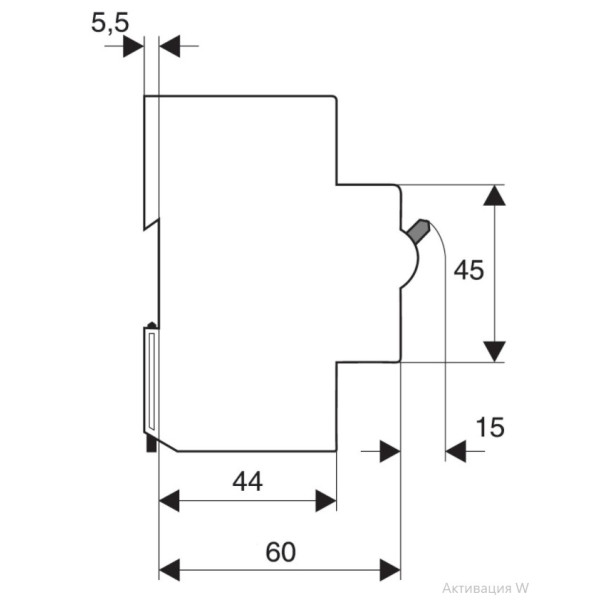 Дистанційний розчіплювач Schrack BR900003 110-450В/AC 110-230В/DC 3 6А для BR (монтаж зліва) - фото №1