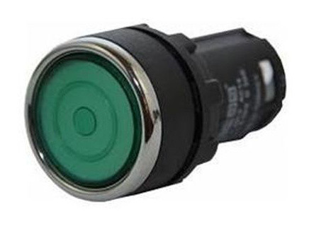 Кнопка моноблочна EMAS MB100FY з фіксацією (1НО) зелена