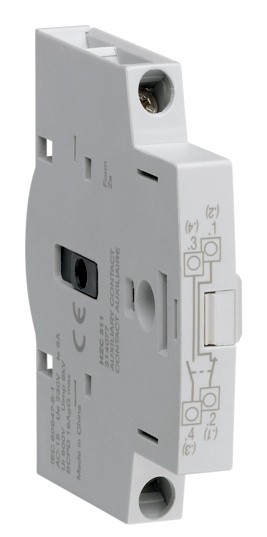 Дополнительный контакт Hager HZC311 для рубильников HAB/HAC/HAD/HAE/HIM 20А-125А (1НО+1НЗ, 250В 5А)